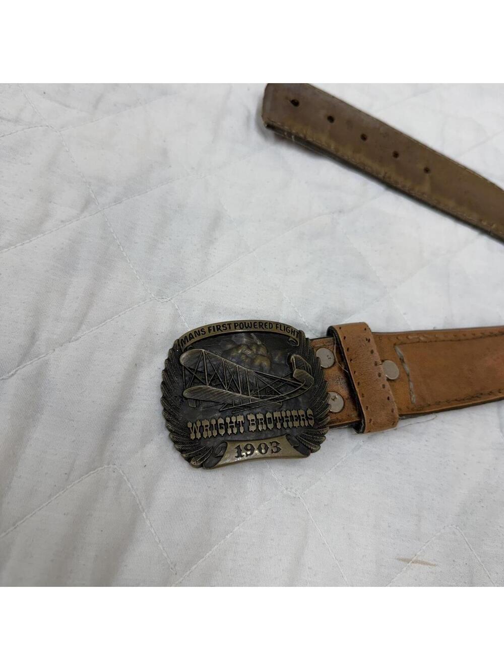 Vintage Wright Brothers 1903 Solid Brass Belt